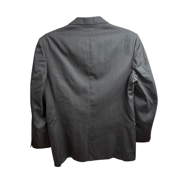 Hardwick Clothes Mens 42L Grey Pinstripe Suit Jacket Blazer Crafted‎ in USA - Picture 3 of 15